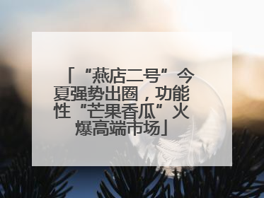 “燕店二号”今夏强势出圈，功能性“芒果香瓜”火爆高端市场