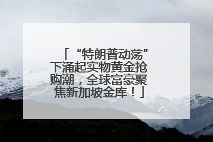 “特朗普动荡”下涌起实物黄金抢购潮，全球富豪聚焦新加坡金库！