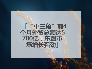 “中三角”前4个月外贸总额达5700亿，东盟市场增长强劲