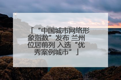 “中国城市网络形象指数”发布 兰州位居前列 入选“优秀案例城市”