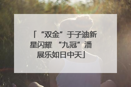 “双金”于子迪新星闪耀 “九冠”潘展乐如日中天