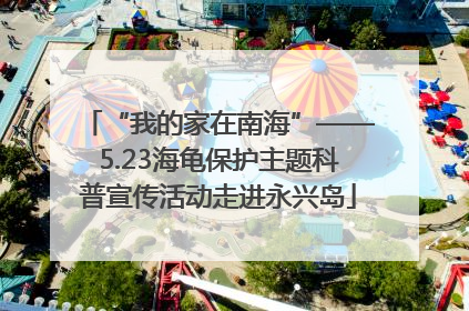“我的家在南海”——5.23海龟保护主题科普宣传活动走进永兴岛