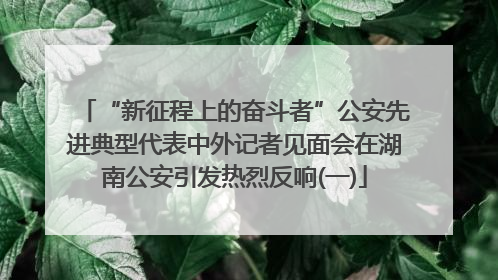 “新征程上的奋斗者”公安先进典型代表中外记者见面会在湖南公安引发热烈反响(一)
