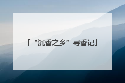 “沉香之乡”寻香记