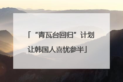 “青瓦台回归”计划让韩国人喜忧参半