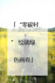 “零碳村” 绘就绿色画卷