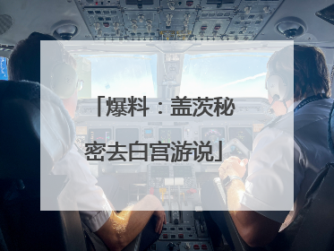 爆料：盖茨秘密去白宫游说
