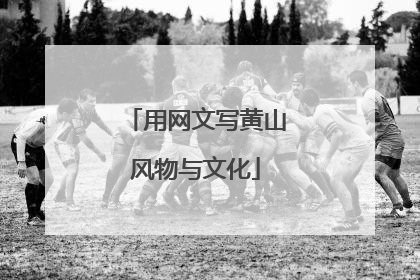 用网文写黄山风物与文化