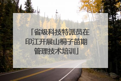 省级科技特派员在印江开展山桐子苗期管理技术培训