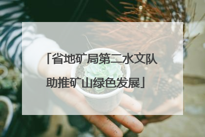 省地矿局第二水文队助推矿山绿色发展