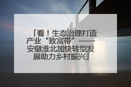 看！生态治理打造产业“致富带”——安徽淮北加快转型发展助力乡村振兴