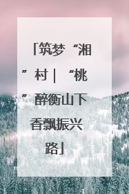 筑梦“湘”村｜“桃”醉衡山下 香飘振兴路