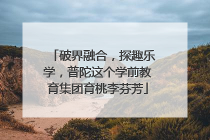 破界融合，探趣乐学，普陀这个学前教育集团育桃李芬芳