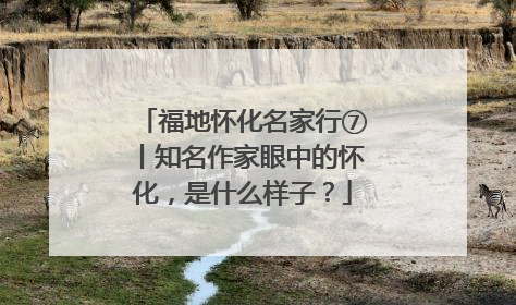 福地怀化名家行⑦丨知名作家眼中的怀化，是什么样子？
