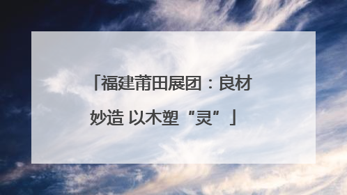 福建莆田展团：良材妙造 以木塑“灵”