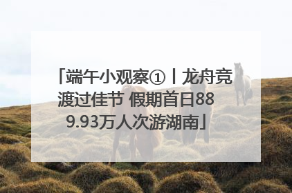 端午小观察①丨龙舟竞渡过佳节 假期首日889.93万人次游湖南