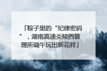 粽子里的“纪律密码”，湖南高速炎陵西管理所端午玩出新花样