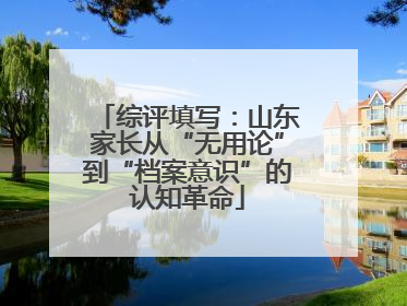综评填写：山东家长从“无用论”到“档案意识”的认知革命