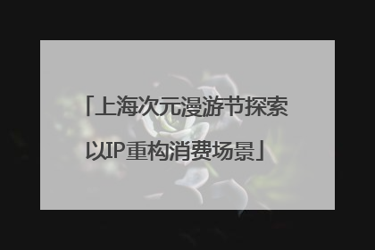 上海次元漫游节探索以IP重构消费场景