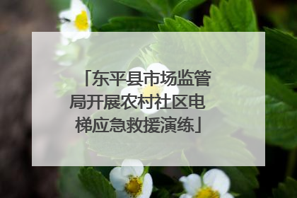东平县市场监管局开展农村社区电梯应急救援演练