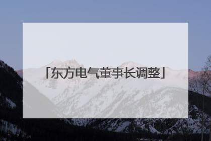 东方电气董事长调整