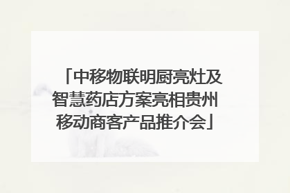 中移物联明厨亮灶及智慧药店方案亮相贵州移动商客产品推介会