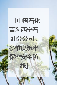 中国石化青海西宁石油分公司：多维度筑牢保密安全防线