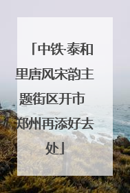 中铁·泰和里唐风宋韵主题街区开市 郑州再添好去处