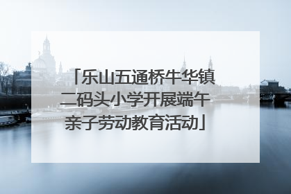 乐山五通桥牛华镇二码头小学开展端午亲子劳动教育活动