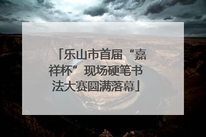 乐山市首届“嘉祥杯”现场硬笔书法大赛圆满落幕