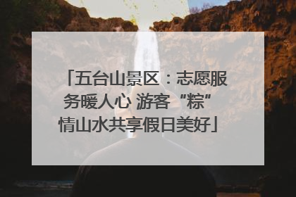 五台山景区：志愿服务暖人心 游客“粽”情山水共享假日美好