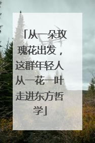 从一朵玫瑰花出发，这群年轻人从一花一叶走进东方哲学