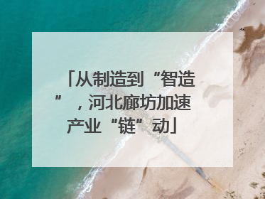 从制造到“智造”，河北廊坊加速产业“链”动