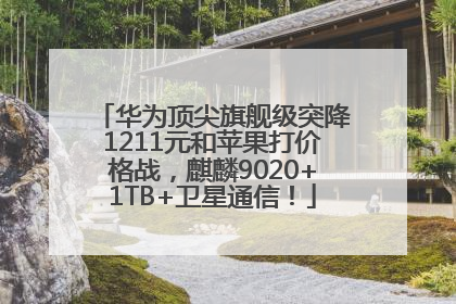 华为顶尖旗舰级突降1211元和苹果打价格战，麒麟9020+1TB+卫星通信！