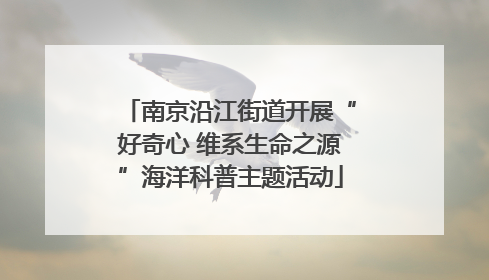 南京沿江街道开展“好奇心 维系生命之源”海洋科普主题活动