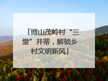 博山茂岭村“三堂”并蒂，解锁乡村文明新风