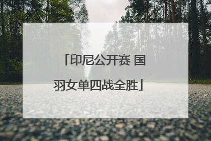 印尼公开赛 国羽女单四战全胜