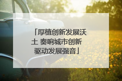 厚植创新发展沃土 奏响城市创新驱动发展强音