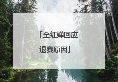 全红婵回应退赛原因