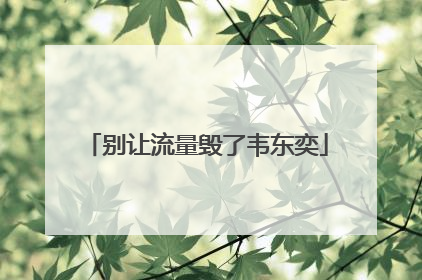 别让流量毁了韦东奕