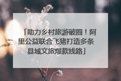 助力乡村旅游破圈！阿里公益联合飞猪打造多条县域文旅爆款线路