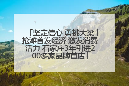 坚定信心 勇挑大梁丨抢滩首发经济 激发消费活力 石家庄3年引进200多家品牌首店
