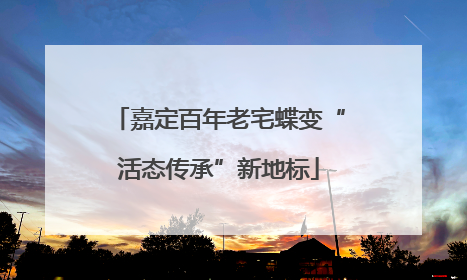 嘉定百年老宅蝶变“活态传承”新地标