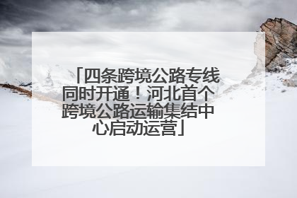 四条跨境公路专线同时开通！河北首个跨境公路运输集结中心启动运营