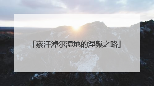 察汗淖尔湿地的涅槃之路
