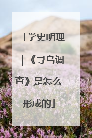 学史明理｜《寻乌调查》是怎么形成的