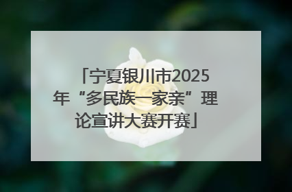 宁夏银川市2025年“多民族一家亲”理论宣讲大赛开赛