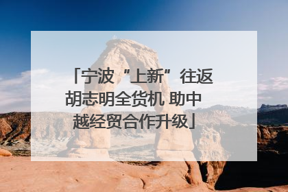 宁波“上新”往返胡志明全货机 助中越经贸合作升级