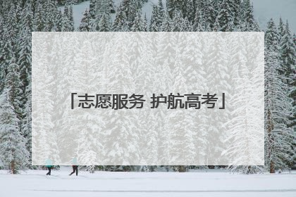 志愿服务 护航高考