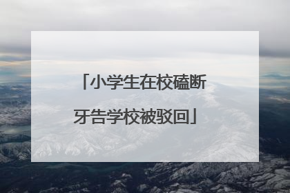 小学生在校磕断牙告学校被驳回